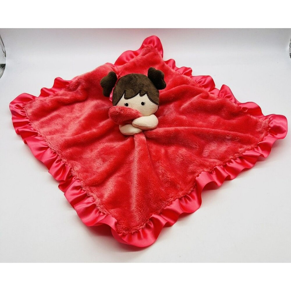 Carters Pink Girl Lovey Rattle Security‎ Blanket Ruffle Satin Back 14 inch 2015
